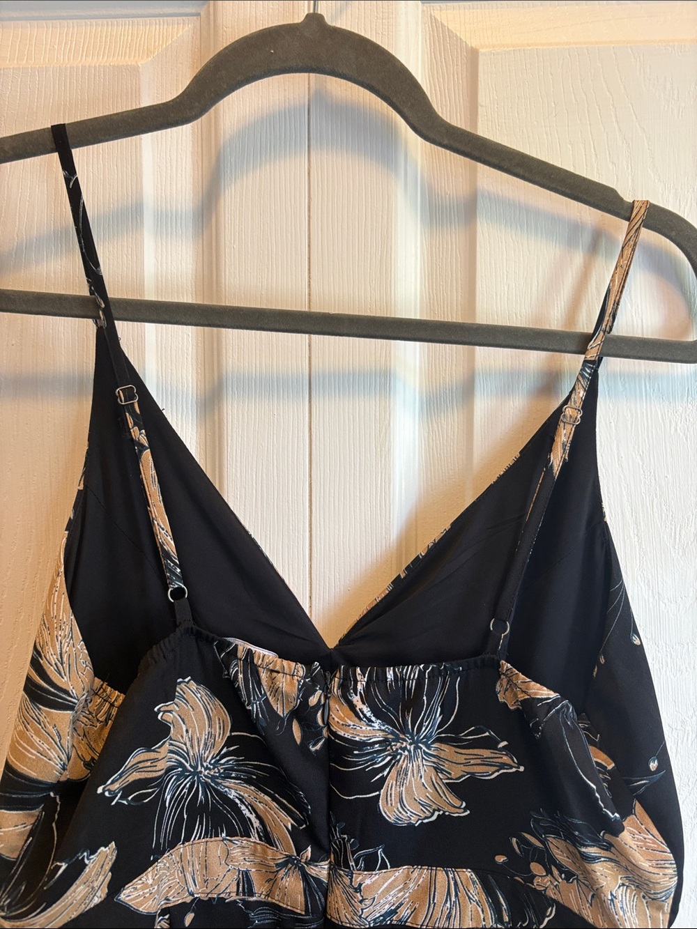 Lulu's Black Maxi Dress with Gold Floral Print - Picture 5 of 8